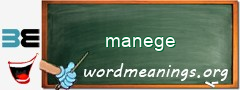 WordMeaning blackboard for manege